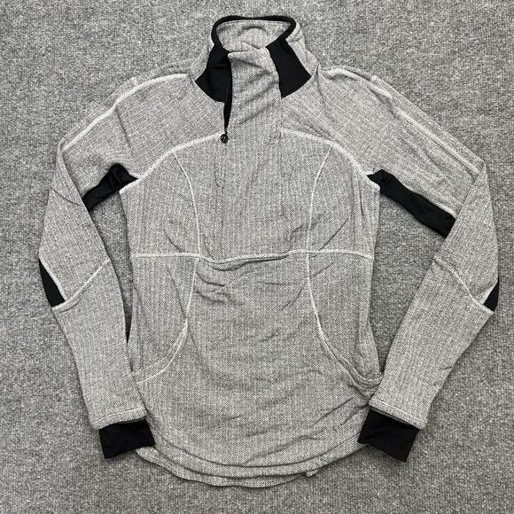 Lululemon Pullover Womens 6 Swiftly Tech Half Zip Run Jacket Hoodie Herringbone - Picture 1 of 11